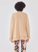Cashmere Fringe V-Neck