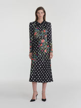 Claudia Midi satin Dress