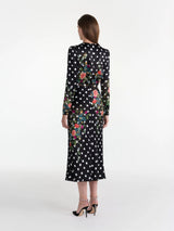 Claudia Midi satin Dress