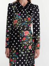 Claudia Midi satin Dress