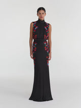 Fleur Satin Dress Aquarelle