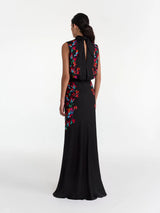Fleur Satin Dress Aquarelle