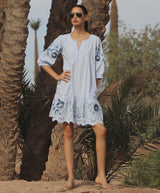 Genta Applique Short Dress