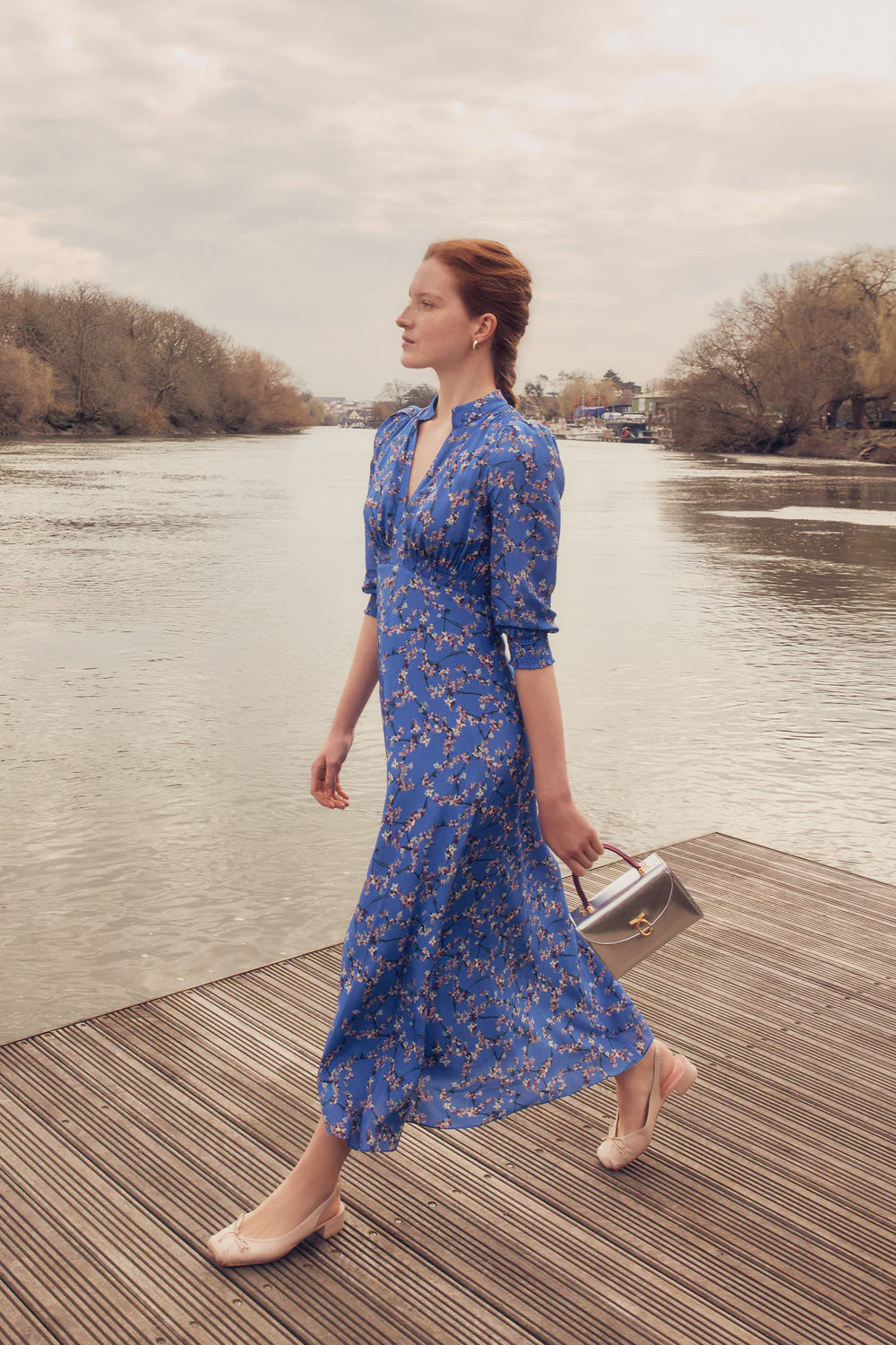 Jane Silk Tea Dress-Mini Blossom Moda Rosa 2 Jane Silk Tea Dress-Mini Blossom Moda Rosa 2