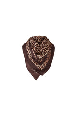 Leopard print square scarf
