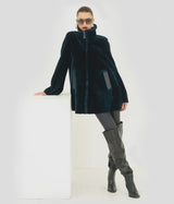 Reversible Short zip swing coat