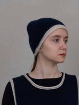 Hand Knit Beanie - Navy