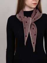 Mia Cashmere Triangle tie-Claret