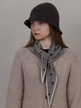 Mia Cashmere Triangle tie- Cocoa