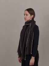 Weaver cashmere Scarf-Cocoa