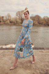 SS25-DR0339-Olivia Blue Silk Dress