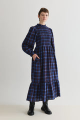 Peppi check Smock Midi Dress