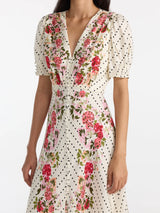 Lea Long Dress - Rouge Polka Dot