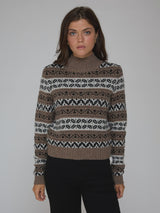 Chunky Fairisle Hi Neck Jumper