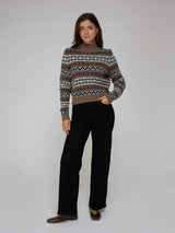 Chunky Fairisle Hi Neck Jumper