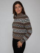 Chunky Fairisle Hi Neck Jumper