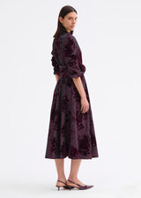 Shirt Dress-Burgundy