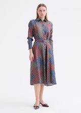 Mix print Shirt Dress