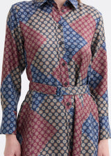 Mix print Shirt Dress