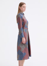 Mix print Shirt Dress