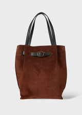 Brown Suede Tote Bag
