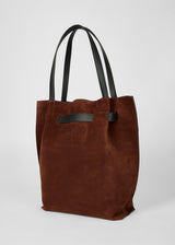 Brown Suede Tote Bag
