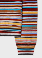 'Signature Stripe' Cashmere Roll Neck