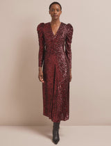 Sequin Ophelia Dress with ruching