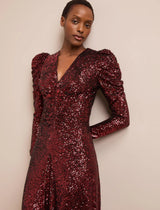 Sequin Ophelia Dress with ruching