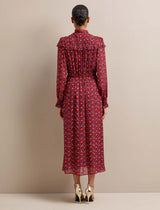 Arabella carnation print V-Maxi