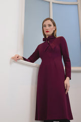 Wallis Wool crepe fit & flare Dress