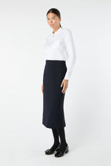 West-Heavy wool crepe Pencil skirt