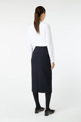 West-Heavy wool crepe Pencil skirt