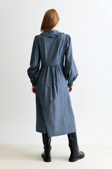 Zoya Zip Front Midi Dress