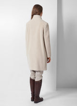 Wool & Alpaca 3/4 length coat with notch collar