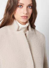 Wool & Alpaca 3/4 length coat with notch collar