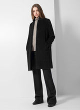 Wool & Alpaca 3/4 length Coat with Notch Collar