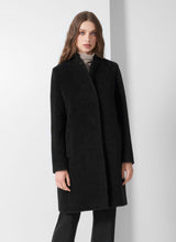 Wool & Alpaca 3/4 length Coat with Notch Collar