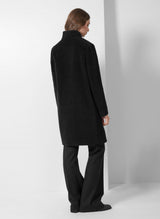 Wool & Alpaca 3/4 length Coat with Notch Collar