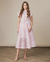 843B/71/L-Diaz Dress with self Belt-P