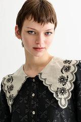 Iris Bow Jacquard Midi Dress