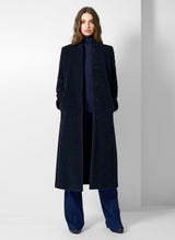 Maxi Wool Long Coat with Notch Collar