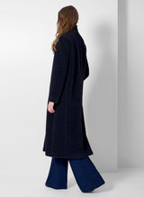 Maxi Wool Long Coat with Notch Collar