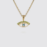 442132501-Petite greek eye necklace-G