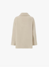 Short Wool & Alpaca Coat with Collar and Pockets