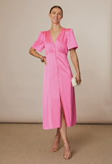 Chrissie Long button front Dress