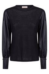 141212-030-Blouse with silk sleeves