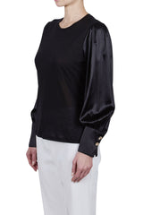 141212-030-Blouse with silk sleeves
