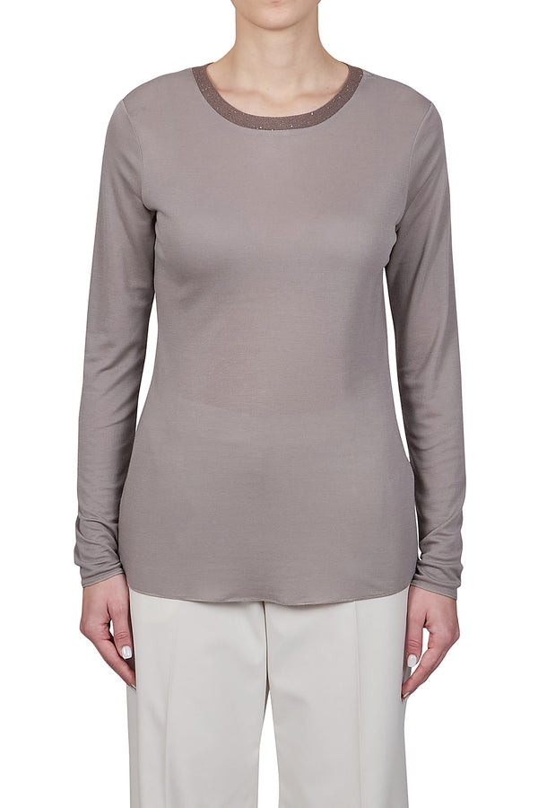 Round Neck Long Sleeve Top