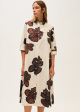 Cotton printed shirt dress